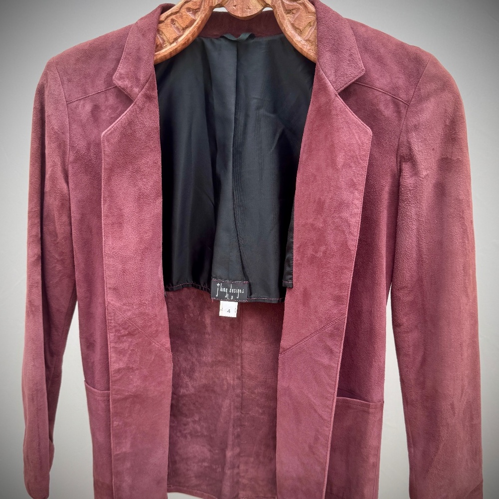 Plum Suede Blazer